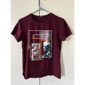 EKING Homme - (Red) Artistic Graphic T-Shirt - Women’s Tops